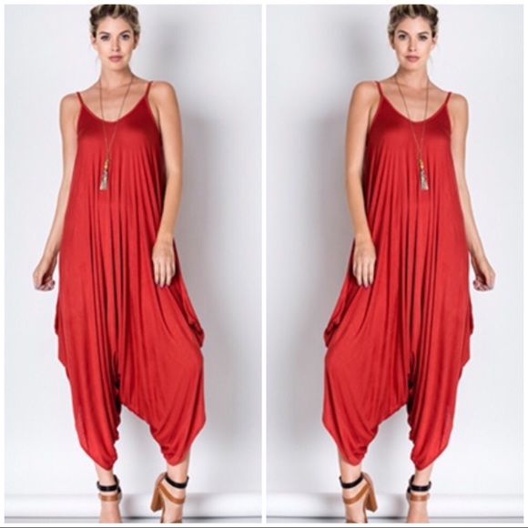 Pants - LAST S‼️LESLIE RUST Spaghetti - Jumpsuit